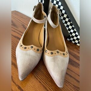 Sundance Serenade Leather Pointy Toe Strappy Shoes - Made in France - Like New!